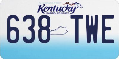 KY license plate 638TWE