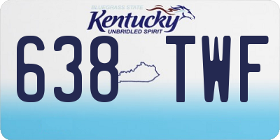 KY license plate 638TWF