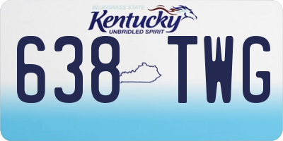KY license plate 638TWG