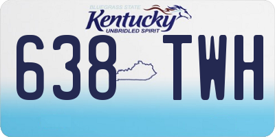 KY license plate 638TWH