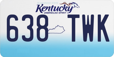 KY license plate 638TWK