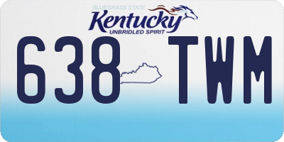 KY license plate 638TWM