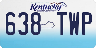 KY license plate 638TWP