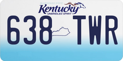 KY license plate 638TWR