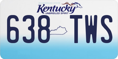 KY license plate 638TWS