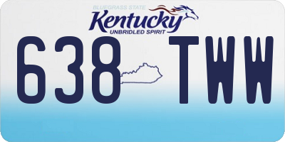 KY license plate 638TWW