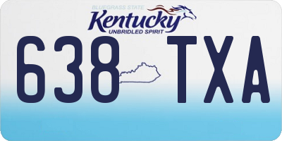 KY license plate 638TXA