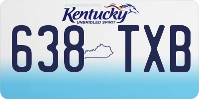 KY license plate 638TXB