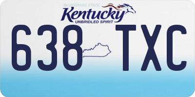 KY license plate 638TXC