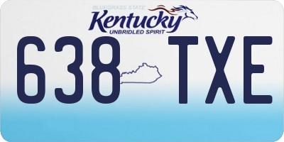 KY license plate 638TXE
