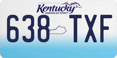 KY license plate 638TXF