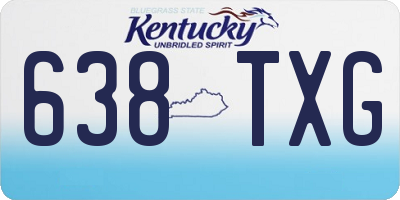 KY license plate 638TXG