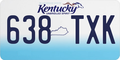 KY license plate 638TXK