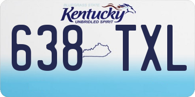 KY license plate 638TXL