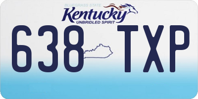 KY license plate 638TXP