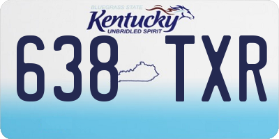 KY license plate 638TXR