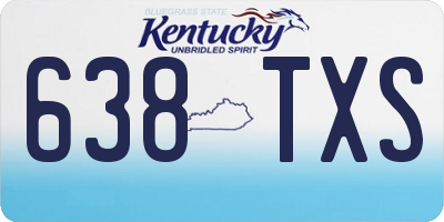 KY license plate 638TXS