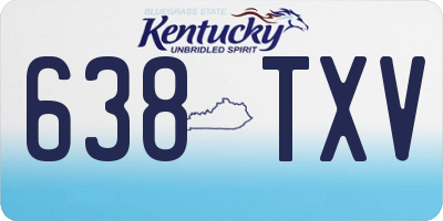 KY license plate 638TXV