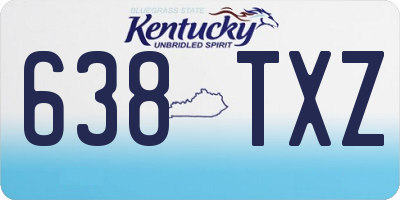 KY license plate 638TXZ