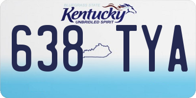 KY license plate 638TYA