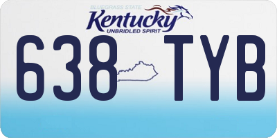 KY license plate 638TYB