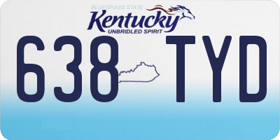 KY license plate 638TYD