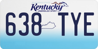 KY license plate 638TYE