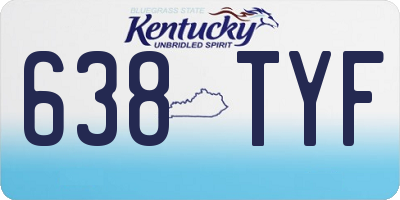 KY license plate 638TYF