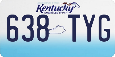 KY license plate 638TYG