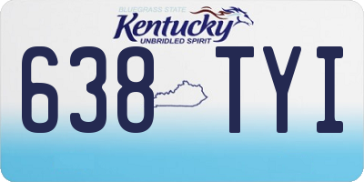 KY license plate 638TYI