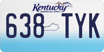 KY license plate 638TYK