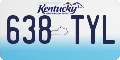 KY license plate 638TYL