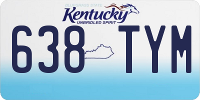 KY license plate 638TYM