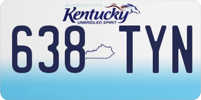 KY license plate 638TYN