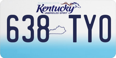 KY license plate 638TYO