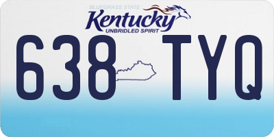 KY license plate 638TYQ