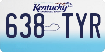 KY license plate 638TYR