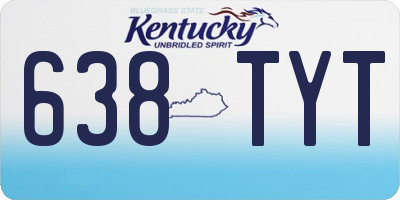 KY license plate 638TYT