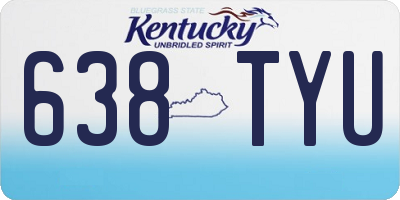 KY license plate 638TYU