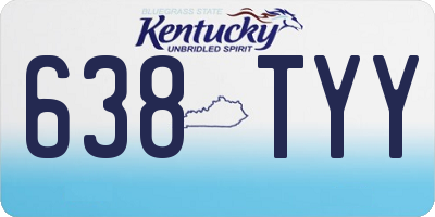 KY license plate 638TYY