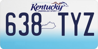 KY license plate 638TYZ