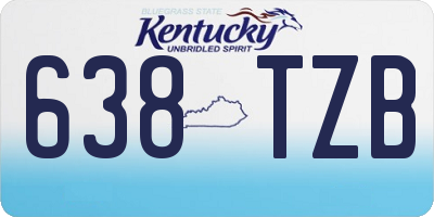 KY license plate 638TZB