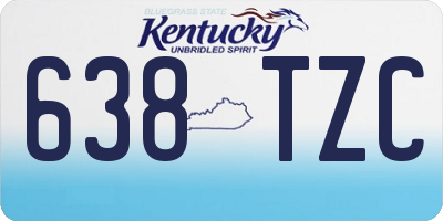KY license plate 638TZC