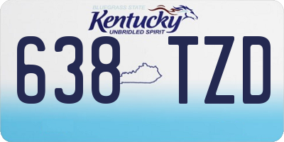 KY license plate 638TZD