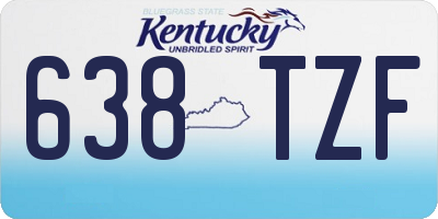 KY license plate 638TZF