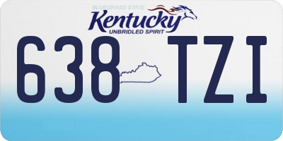 KY license plate 638TZI