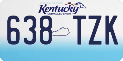 KY license plate 638TZK