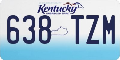 KY license plate 638TZM
