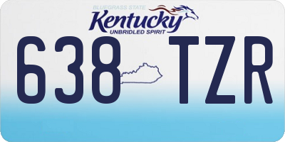KY license plate 638TZR