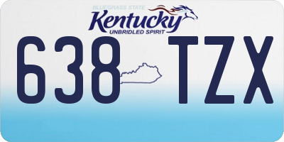KY license plate 638TZX